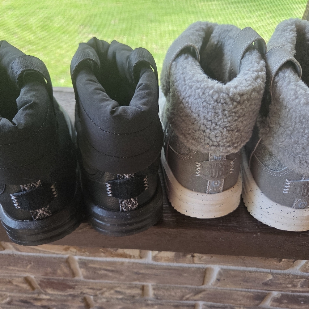 Cozy Winter Boots - Gray and Black